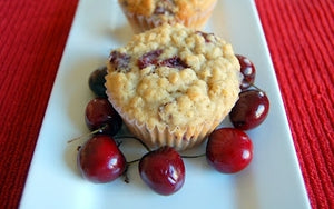 Cherry Oatmeal Muffins (Frozen Pitted Tart Cherries)